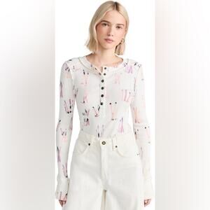 Free People FP Movement Rally Printed Layer Top